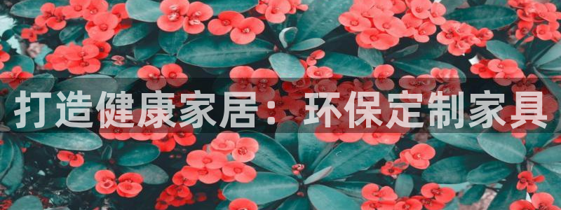 杏耀平台线路：打造健康家居：环保定制家具