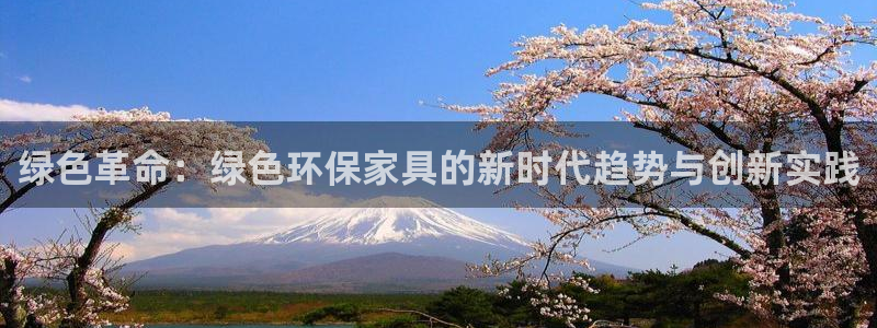 杏耀平台娱乐登陆：绿色革命：绿色环保家具的新时代趋势与创新实